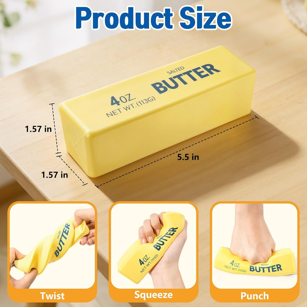 2 Pack Butter Squishy Toys - Squeezeable Squishies, Stress Relief Slow Rising Squishy Toys, Squishy Butter Toy for Relief, Portable Fidget & Relaxation Toy Set