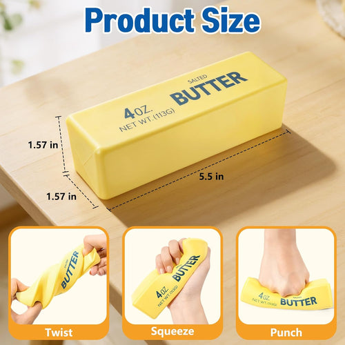 2 Pack Butter Squishy Toys - Squeezeable Squishies, Stress Relief Slow Rising Squishy Toys, Squishy Butter Toy for Relief, Portable Fidget & Relaxation Toy Set
