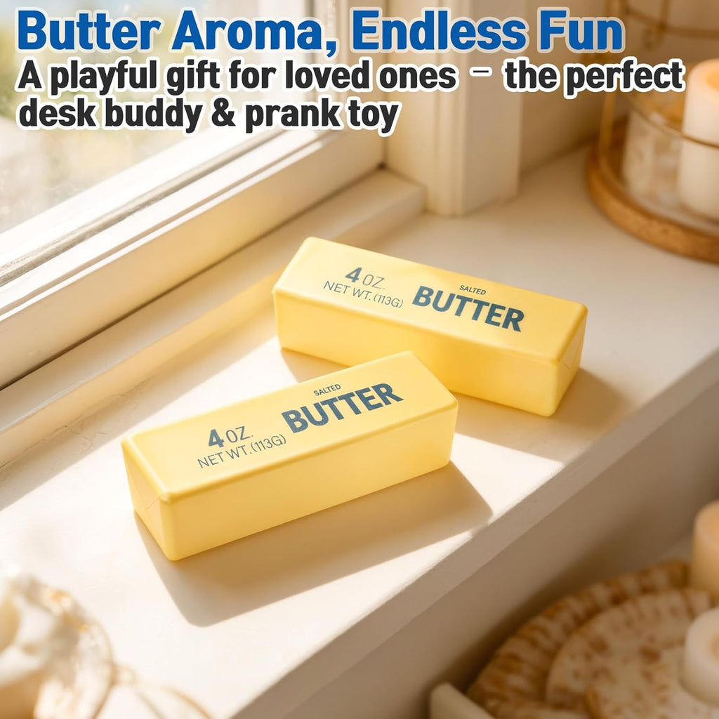 2 Pack Butter Squishy Toys - Squeezeable Squishies, Stress Relief Slow Rising Squishy Toys, Squishy Butter Toy for Relief, Portable Fidget & Relaxation Toy Set