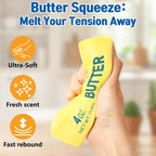 2 Pack Butter Squishy Toys - Squeezeable Squishies, Stress Relief Slow Rising Squishy Toys, Squishy Butter Toy for Relief, Portable Fidget & Relaxation Toy Set