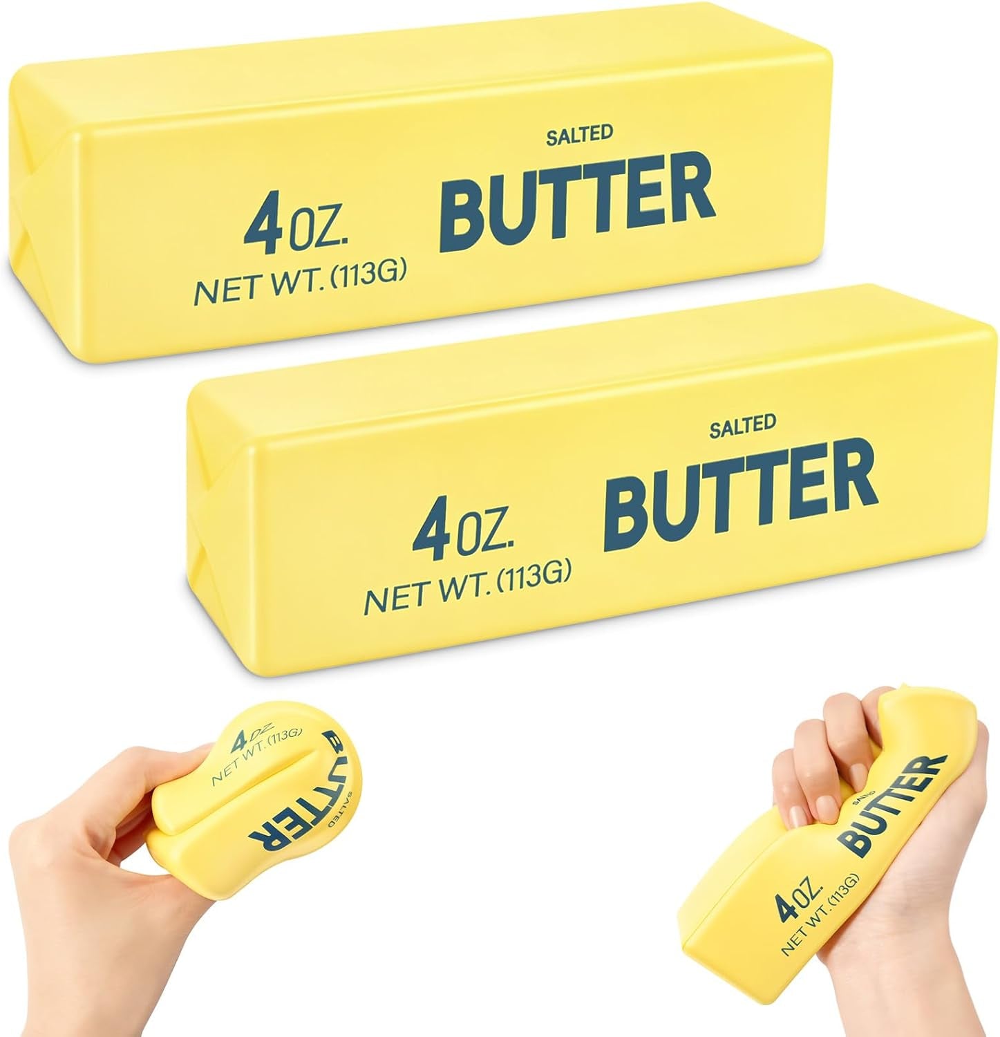 2 Pack Butter Squishy Toys - Squeezeable Squishies, Stress Relief Slow Rising Squishy Toys, Squishy Butter Toy for Relief, Portable Fidget & Relaxation Toy Set